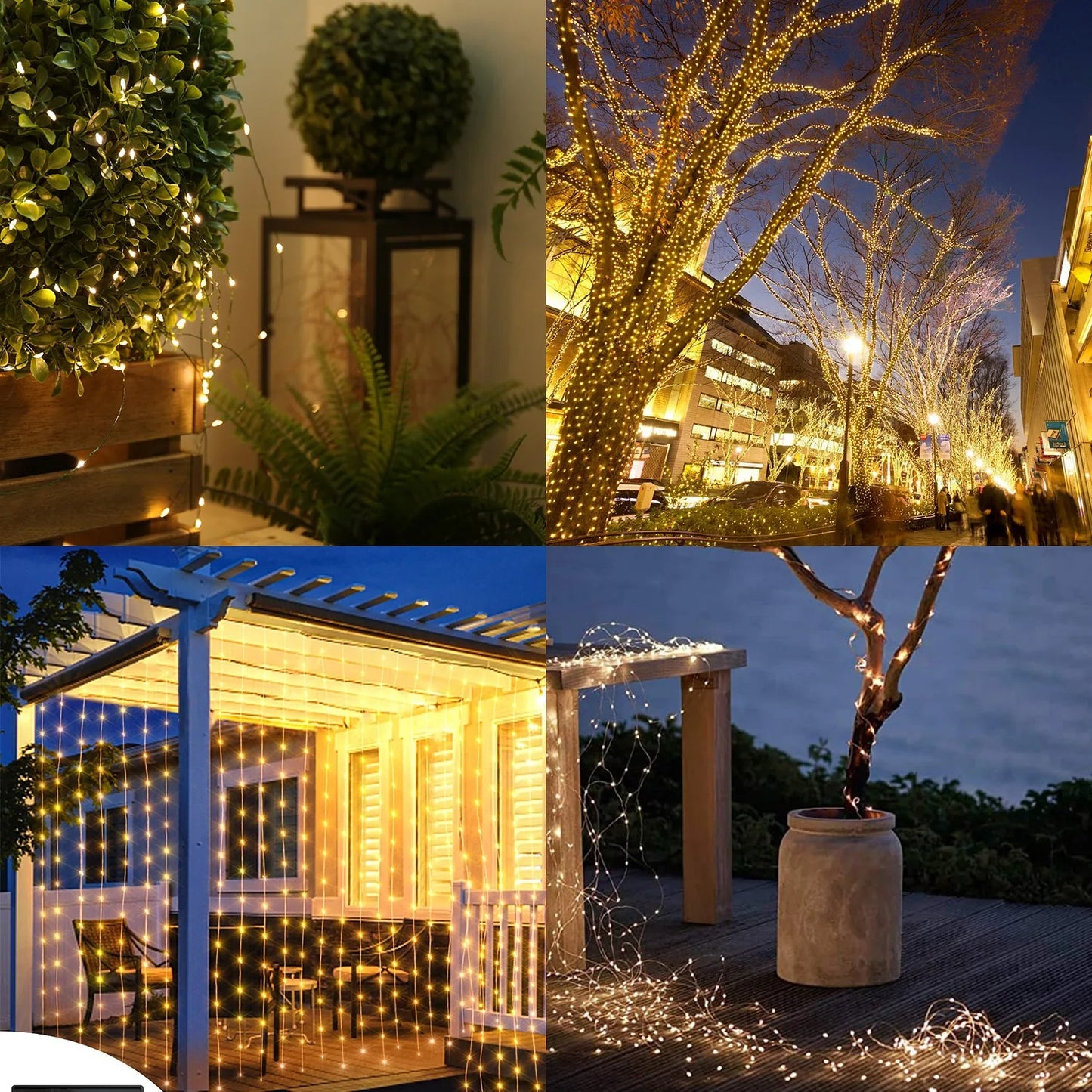 LUCES NAVIDEÑAS CON PANEL SOLAR - 25 METROS